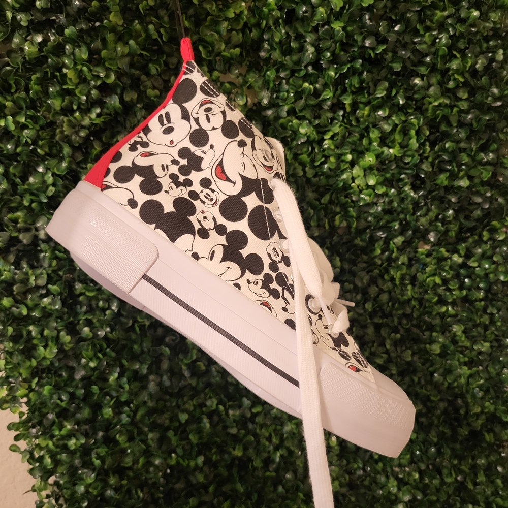 Disney Mickey Mouse High-Top Sneakers - Black and White - Picture 3 of 5